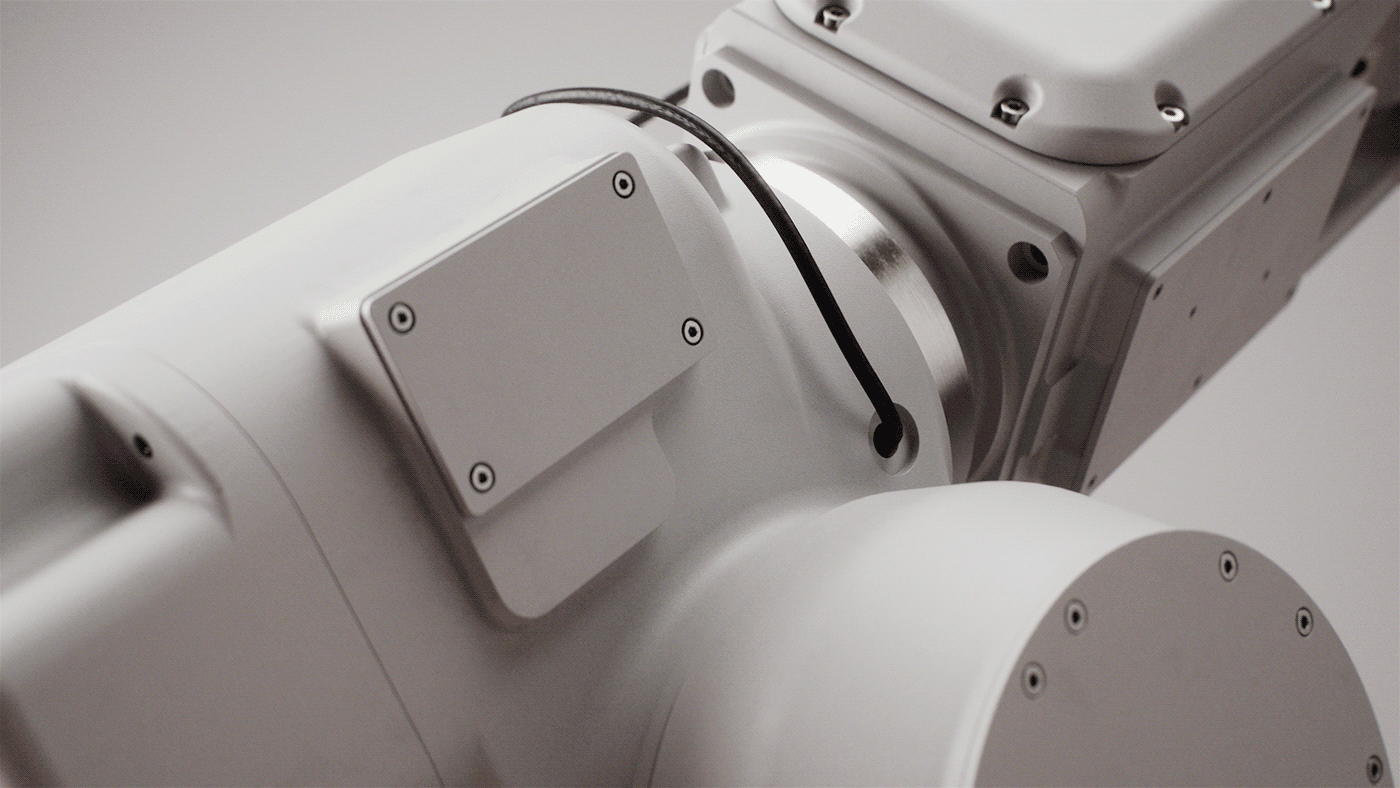 Close up of a robotic arm